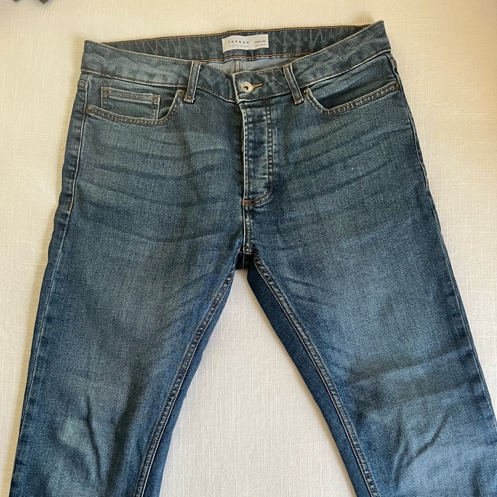 Topman Stretch Skinny Jeans Blue Size 32x32 NWT
